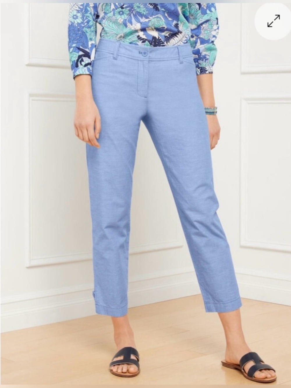 Talbots Blue Ankle Cropped Pants
Newport Chambray 16W
